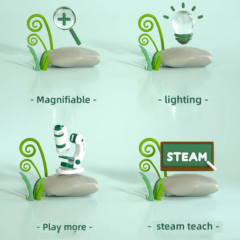 Kids Toys Science Experiment Pocket Microscope